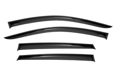 Дефлекторы окон Vinguru HONDA CR-V 2017-  /накладные/скотч /к-т 4 шт. / литьевой поликарбонат