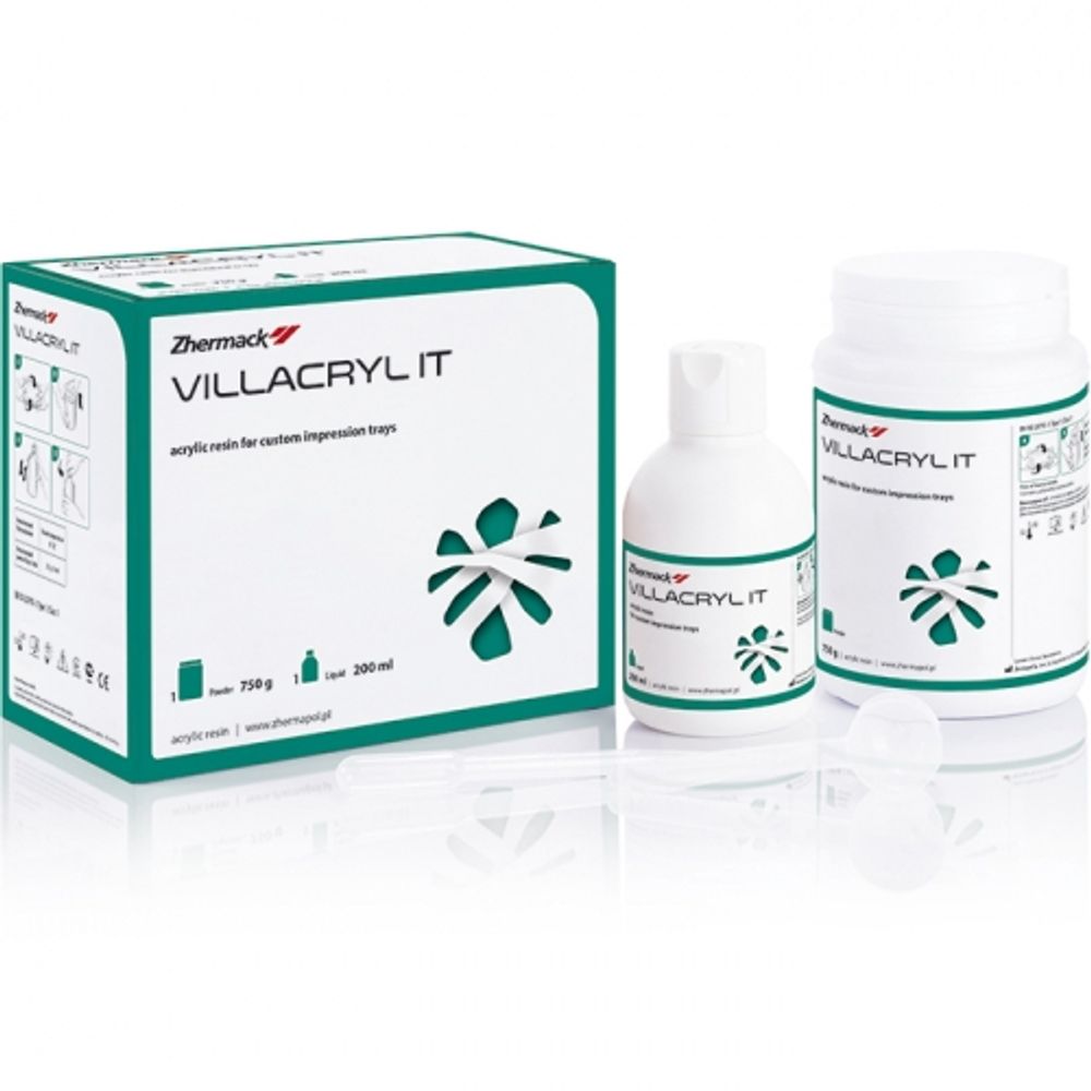 --- Villacryl IT цвет зеленый (750гр.+200мл.) Виллакрил IT, для изготовления индивидуальных ложек
