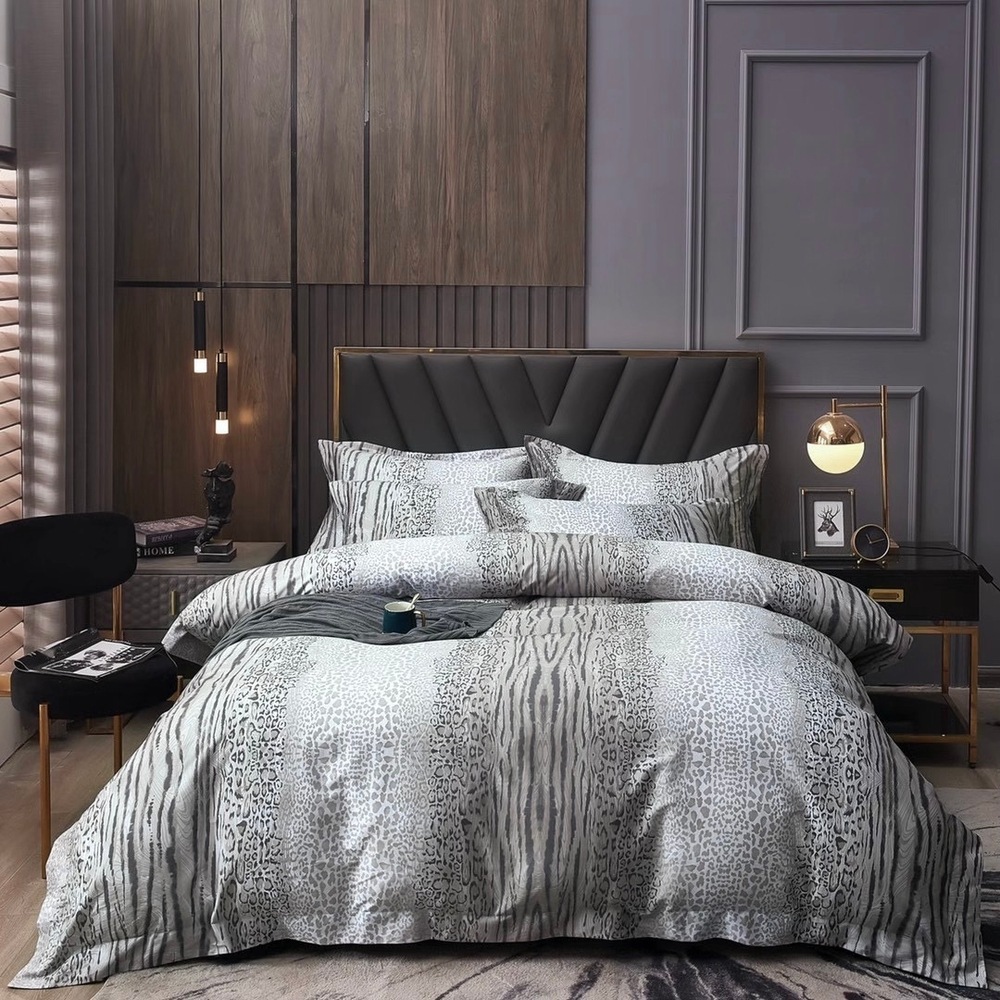 Постельное белье Hermès Animal Grey