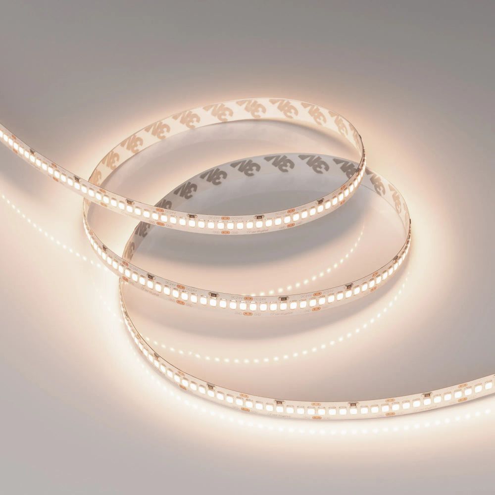Светодиодная лента RT-A252-10mm 24V Warm3500 (11 W/m, IP20, 2835, 5m) (Arlight, Открытый) 028619(2)