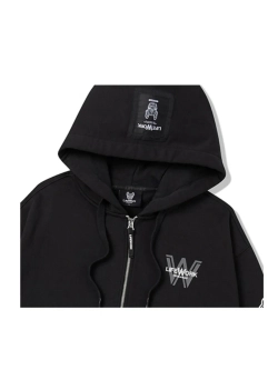 Худи на молнии с капюшоном с логотипом ladok на рукаве