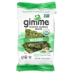 gimMe, Премиальные жареные водоросли, васаби, 10 г (0,35 унции)