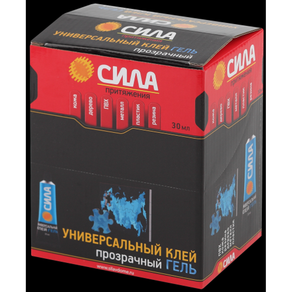 Клей СИЛА SGTB-30 универсальный гель прозрачный туба 30 мл