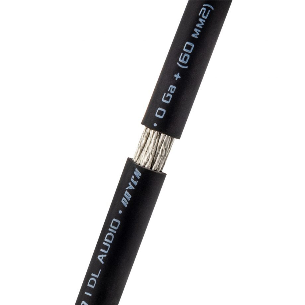 DL Audio Raven Power Cable 0 Ga Black Кабель силовой медный луженый 0GA (53.5 кв.мм.)