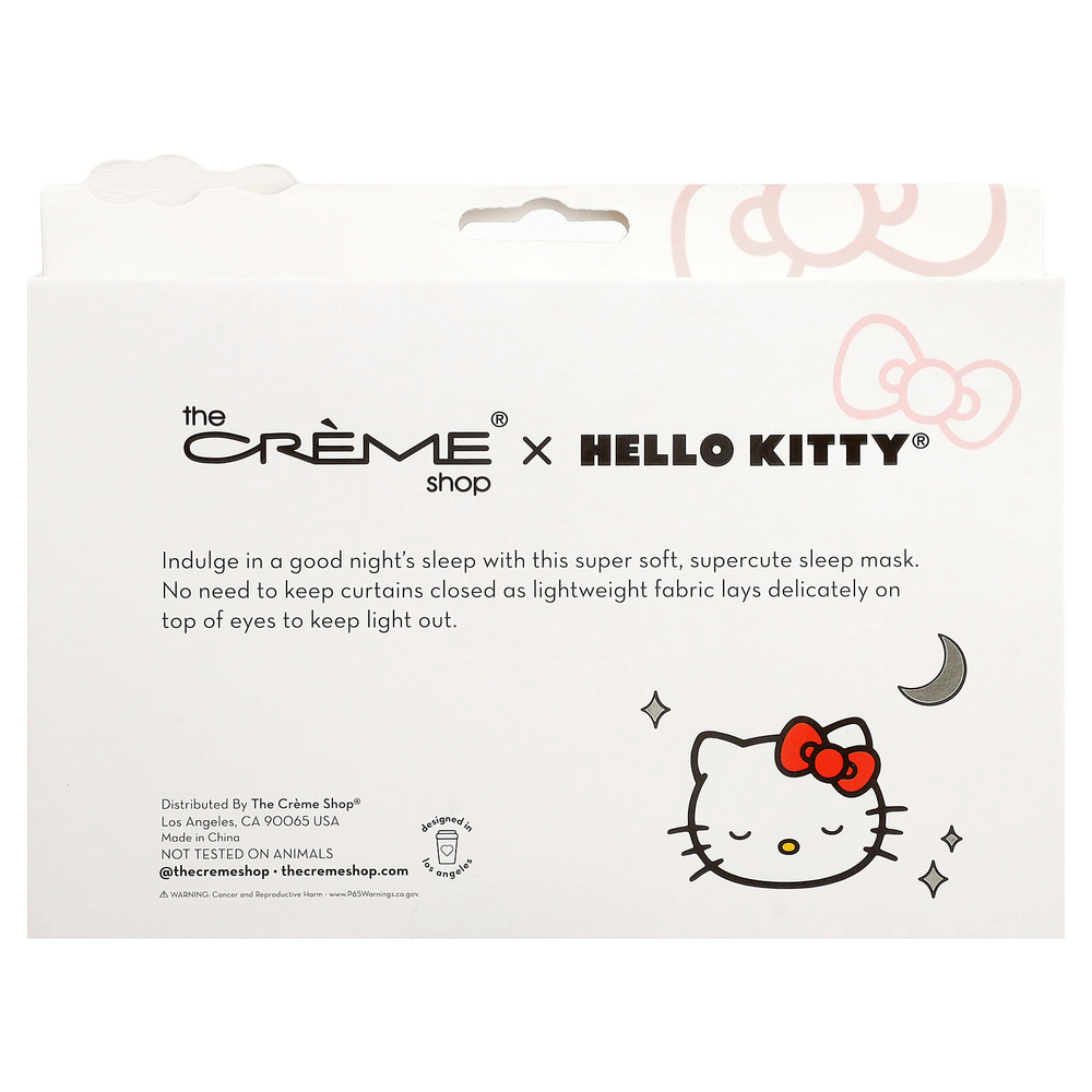 The Creme Shop, Hello Kitty®, плюшевая 3D-маска для сна на глаза, 1 шт.