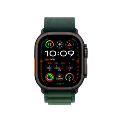 Apple Watch Ultra 2 GPS + Cellular(2024), 49 мм, корпус из черного титана, ремешок Alpine зеленого цвета, размер M