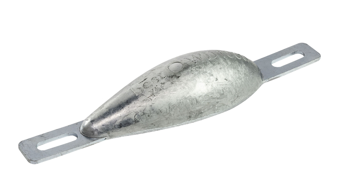 Анод цинковый для корпуса судна, 177x56x35 мм