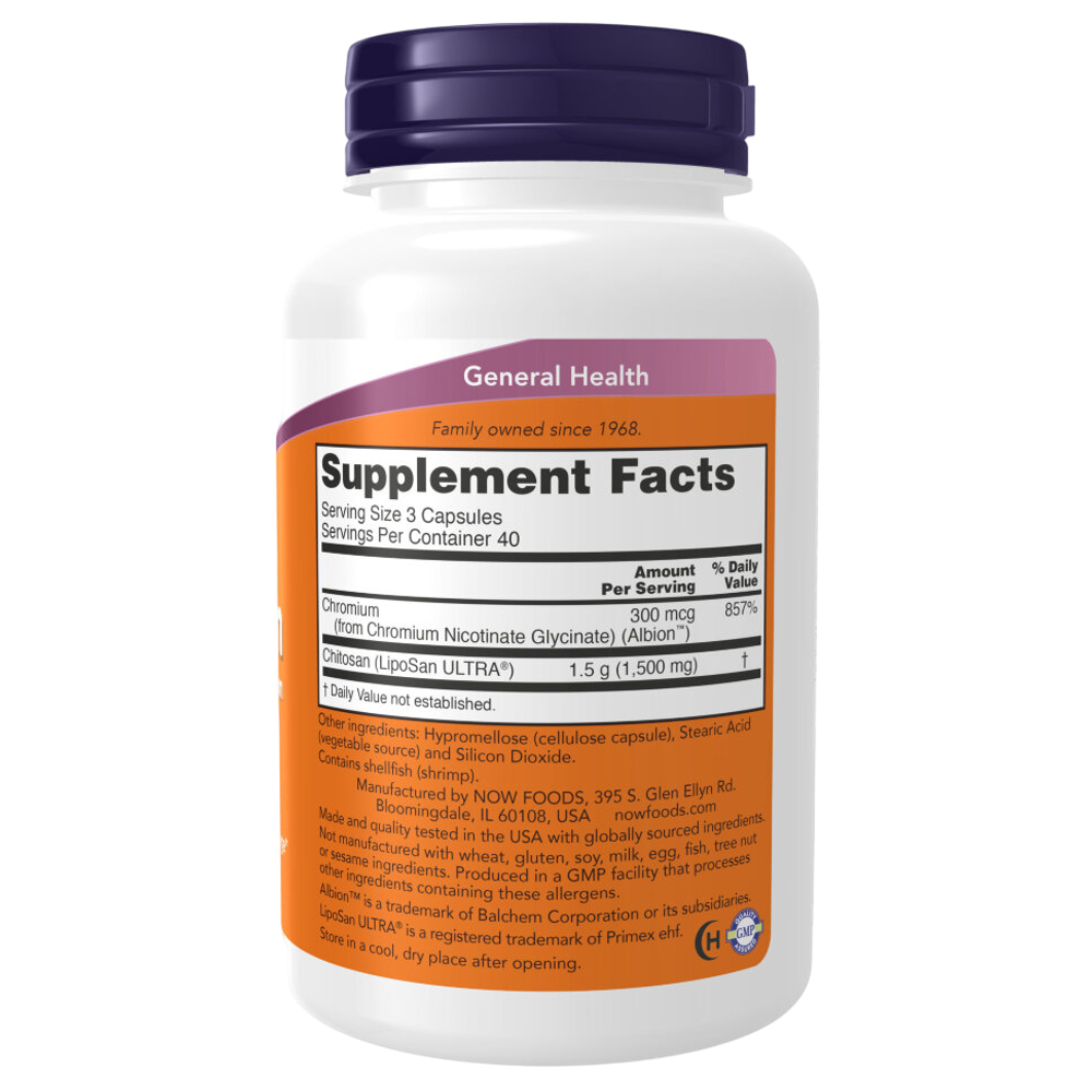 Now Foods Chitosan Plus 500 mg 120 capsules, Хитозан