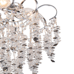 Светильник на штанге 5х40Вт E14, металл/хрусталь, хром/прозрачный