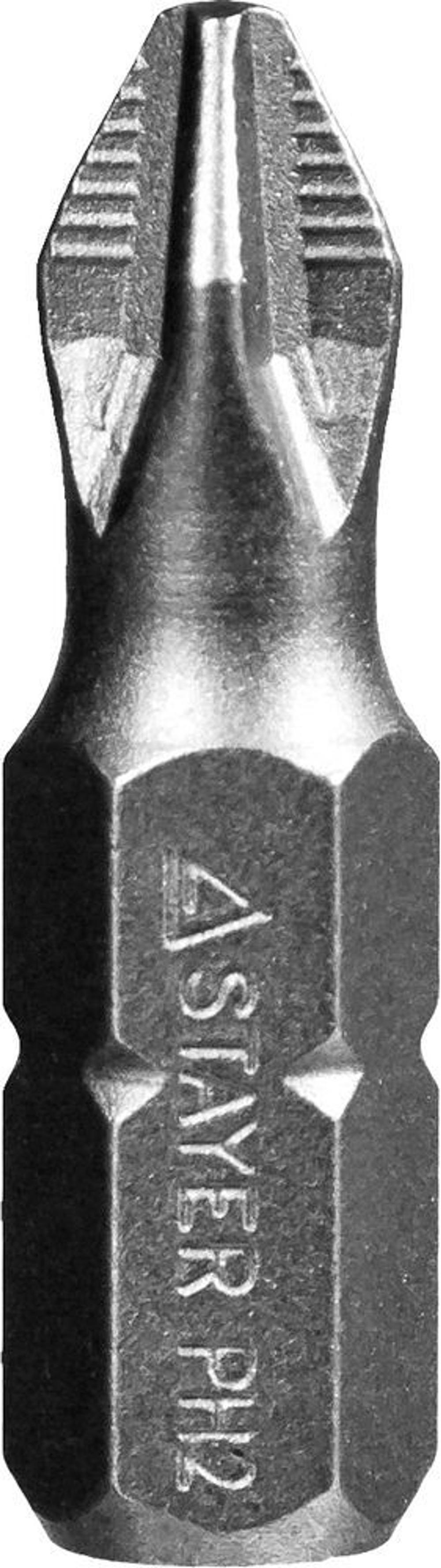 Биты STAYER ″PROFESSIONAL″ ProFix Phillips, тип хвостовика C 1/4″, № 2, L=25мм, 10шт