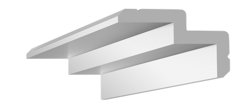 Плинтус потолочный ударопрочный гладкий Decomaster D390 61х101х2000мм