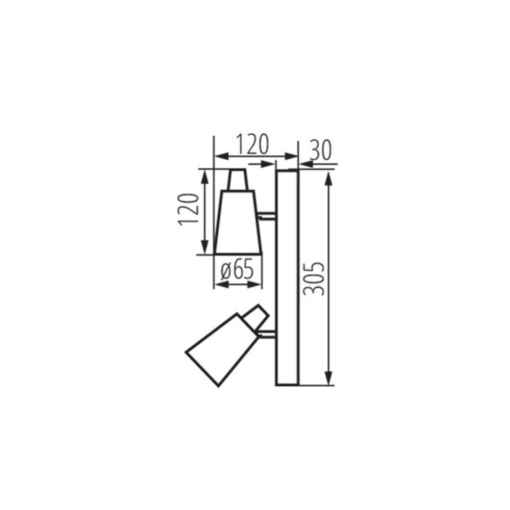 Поворотный спот KANLUX SEMPRA EL-2I B-SR