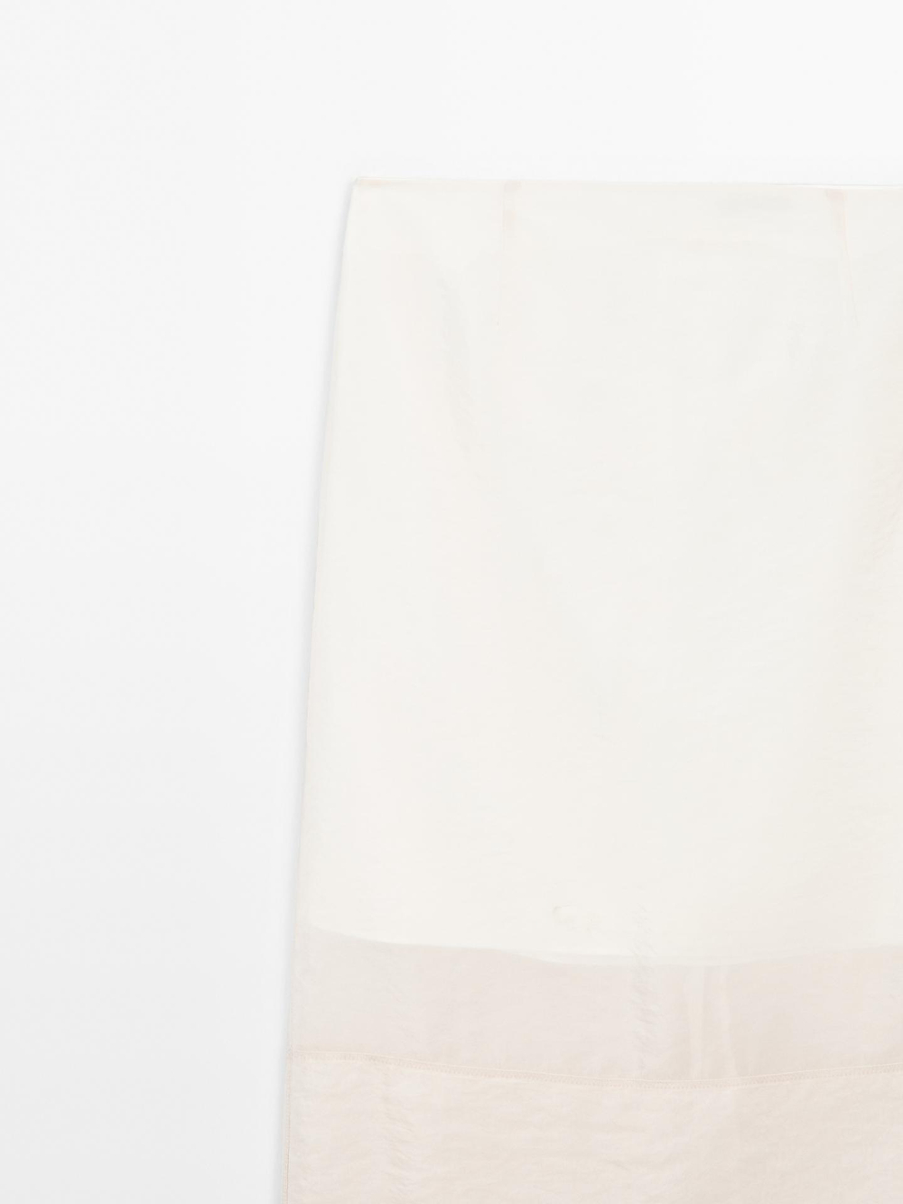 Massimo Dutti Атласная юбка миди, кремовый