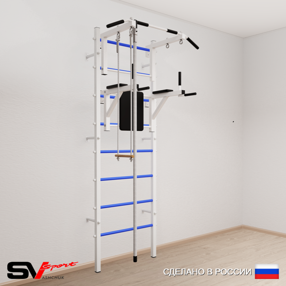 Шведская стенка Sv Sport усиленная 676 (Турник стандарт/Брусья/Канат/Трапеция)