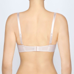 Бюстгальтер-балконет с красивой цветочной вышивкой (Размер: 75B) (Цвет: голубой)