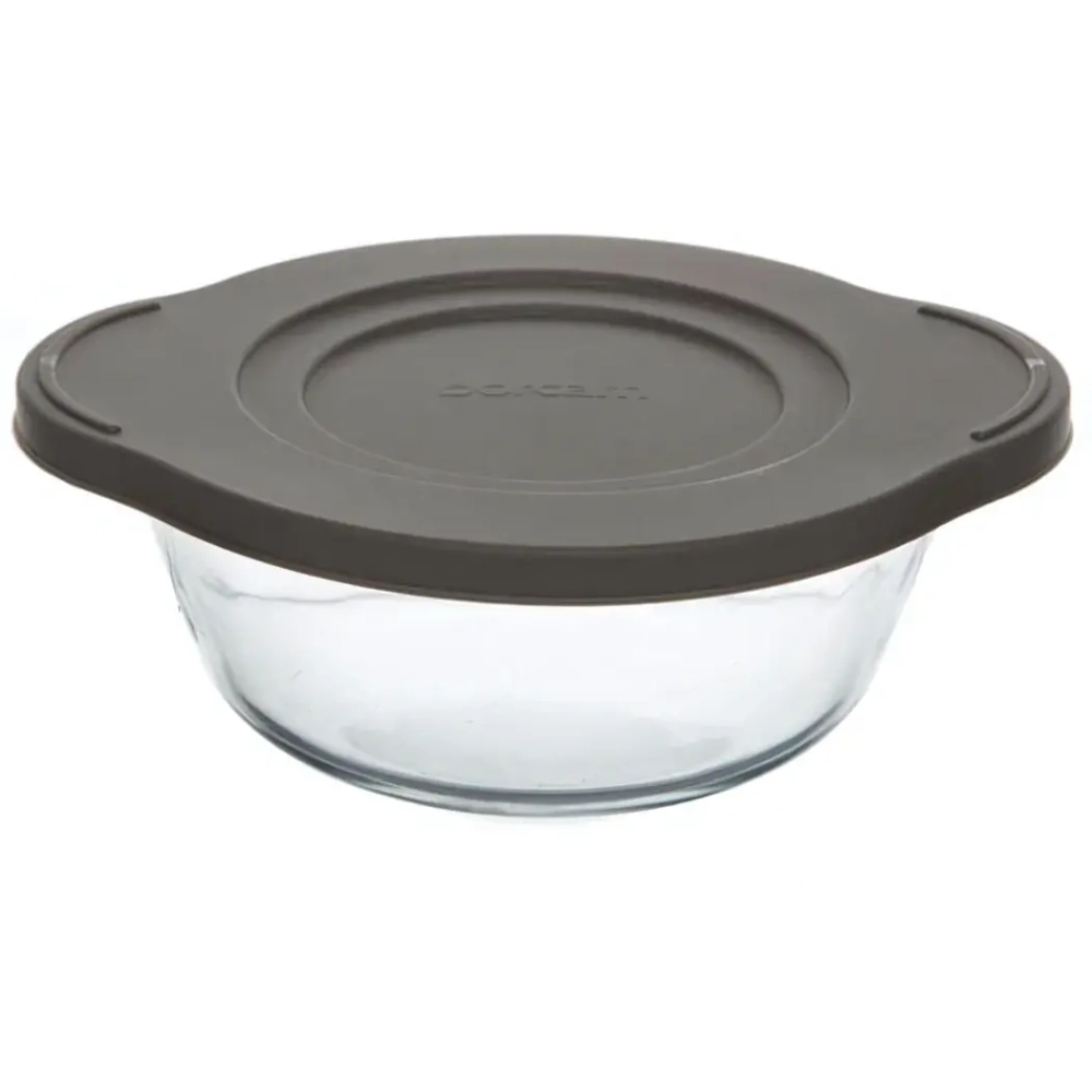 Кастрюля для запекания 840 мл c серой пл.крышкой (h=65мм) (1205863)