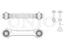 Рычаг подвески поперечный задний верхний левый UNIO SSP-40173