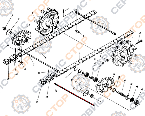 Прут замка главного транспортера Anna