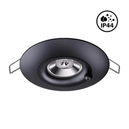 370792 SPOT NT21 530 черный Светильник встраиваемый влагозащищенный IP44 GU10 50W 220V WATER