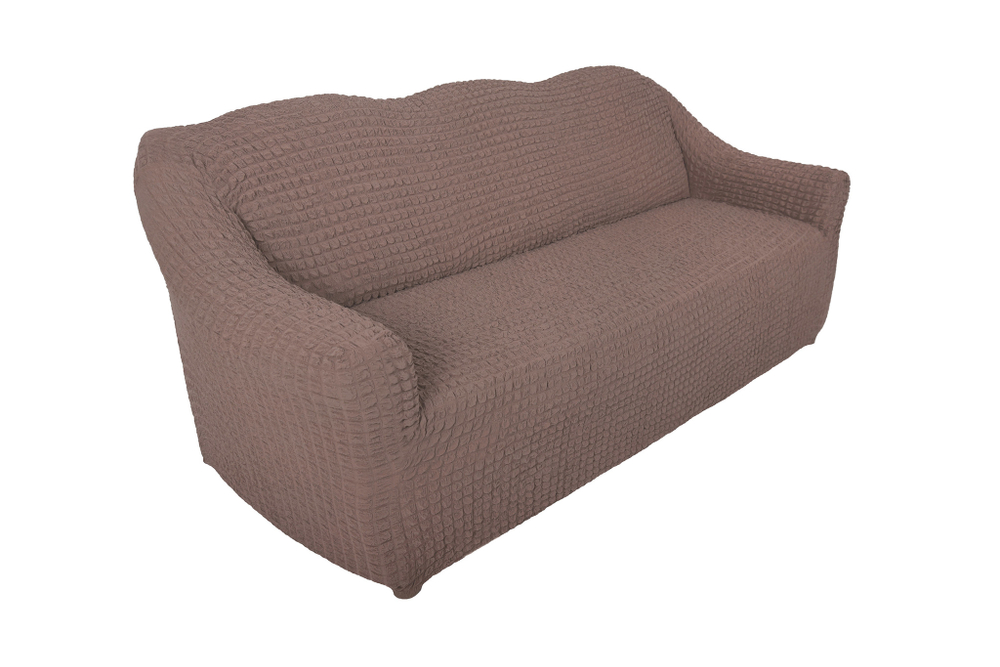 Чехол Модерн на 3-х местный диван, цвет Кофе с молоком