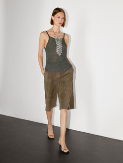 Massimo Dutti Топ на бретелях, зеленый