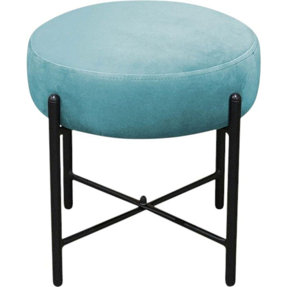 Пуф EL_ Sheffilton SHT-B4(190209/Б-7)металл черный муар/тк.голубая пастель