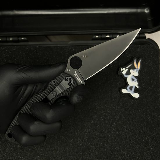 Нож складной Spyderco ParaMilitary 2 Salt Black C81GMCBKP2 c черным клинком CPM-MagnaCut, рукоять черный G10