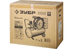 Воздушный поршневой масляный компрессор Зубр ПРОФЕССИОНАЛ 440 л/мин, 50 л, 2200 Вт, ЗКПМ-440-50-Р-2.2