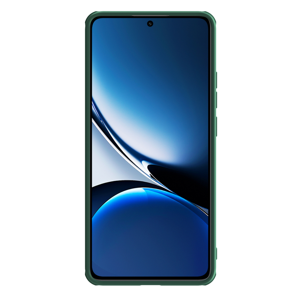 Чехол зеленого цвета (Dark Green) с защитной шторкой для камеры от Nillkin на Xiaomi Redmi Turbo 4, серия CamShield Pro Case