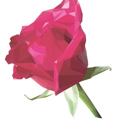 роза в полигональном стиле
