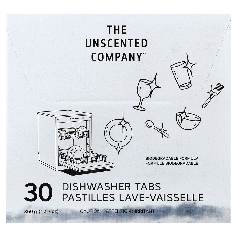 The Unscented Company, Таблетки для посудомоечной машины, 30 таблеток, 360 г (12,7 унции)