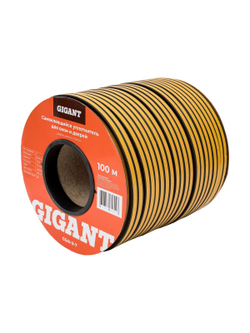 Самоклеящийся уплотнитель Gigant D100 9х7,4 мм черный GSAI-9-7