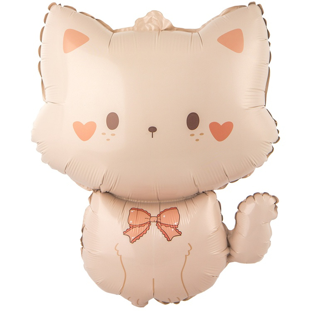 Шар Фольгированный Кошечка кокетка (Бежевый)