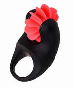 Чёрно-красное эрекционное виброкольцо Erotist (Цвет: черный с красным)