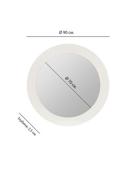 Зеркало в круглой раме “Джослин”