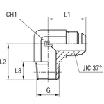 Штуцер FC90 JIC 3/4" BSPT3/4"