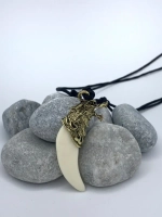 Амулет подвеска оберег Волчий Клык Зуб Волка талисман на шею