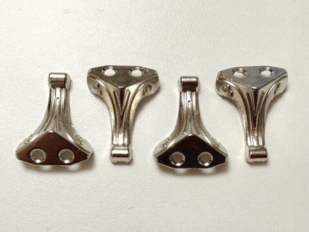 Ножка (уголок) для шкатулки, 4 шт., серебро