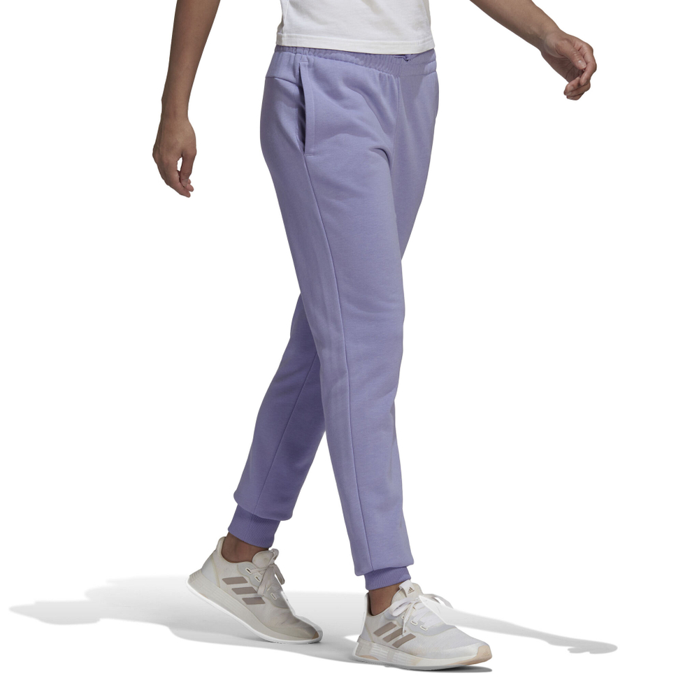 Женские теннисные брюки adidas Linear French Terry Core Training Pants Women - Violet, White