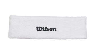 Повязка на голову теннисная Wilson Terry Logo - bright white