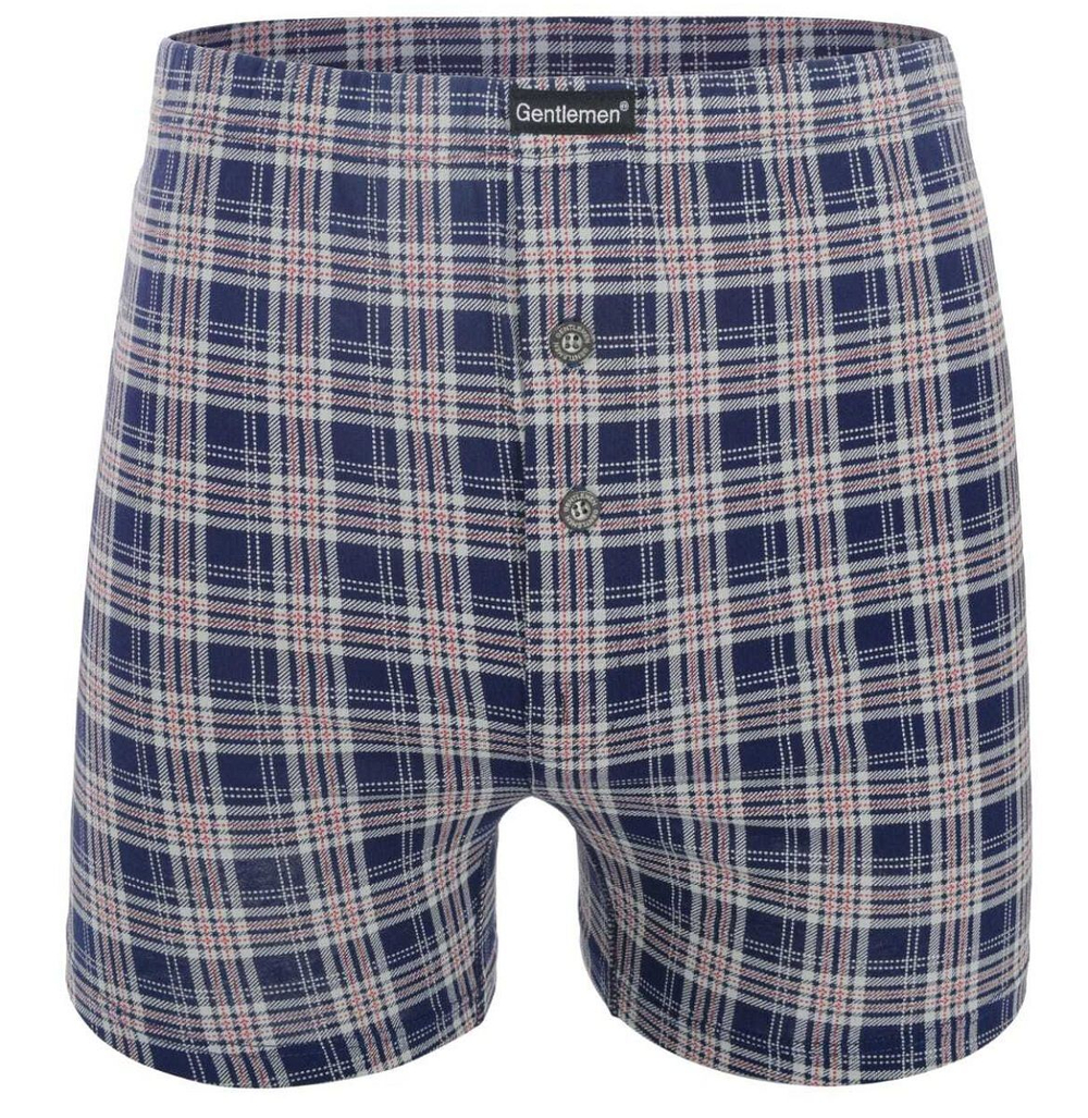 Трусы-боксеры свободного кроя в клетку (Размер: XXL) (Цвет: серый)