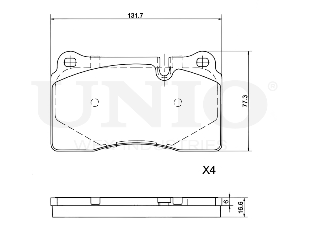 Колодки тормозные диск. передние UNIO BRP-20372