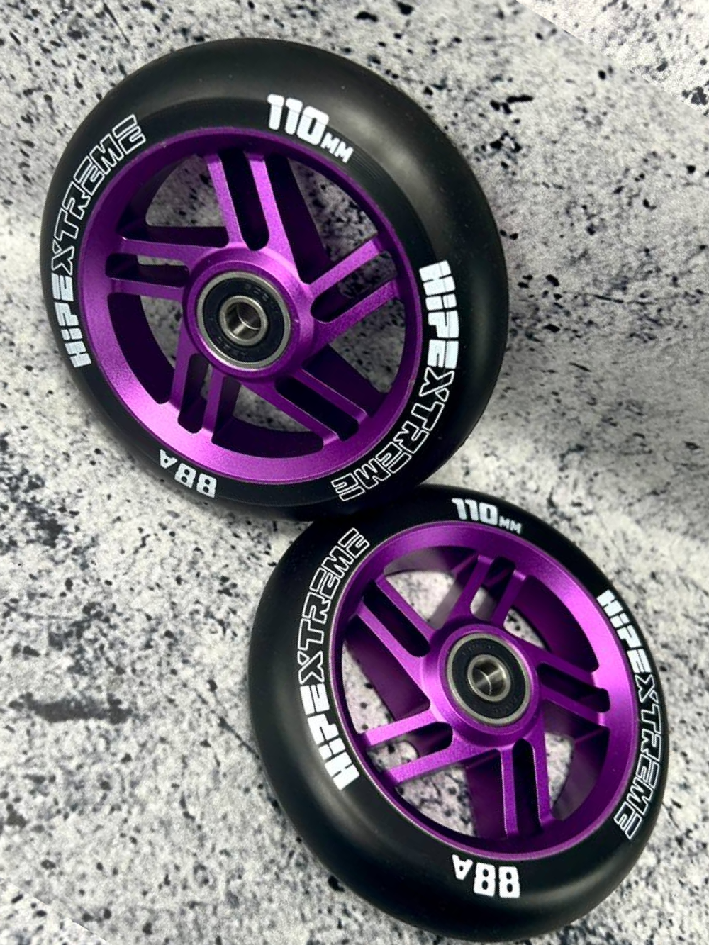 Набор колес HIPExtreme H5 110*24 мм, фиолетовый/черный