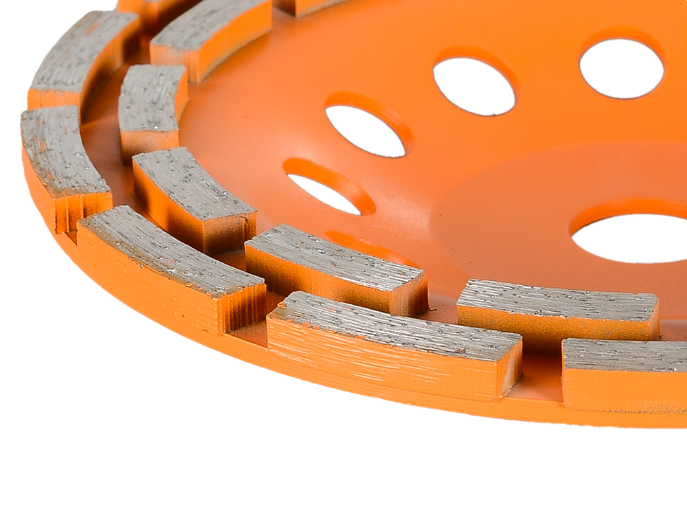 Чашка алмазная зачистная, 180 мм, двухрядная Вихрь