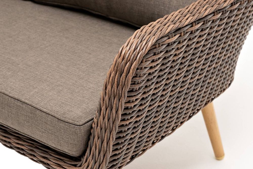 "Прованс" диван из искусственного ротанга трехместный, цвет коричневый
