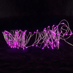 Электрогирлянда проволока розовый, не мигает 100л, 10 м