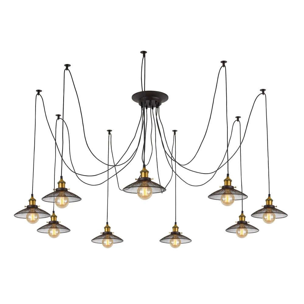 Citilux Эдисон CL451091 Люстра паук Венге Бронза