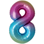 Шар фольгированный Цифра 8 101 см (Ассорти)