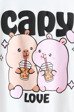 H&M Футболка с принтом, белый