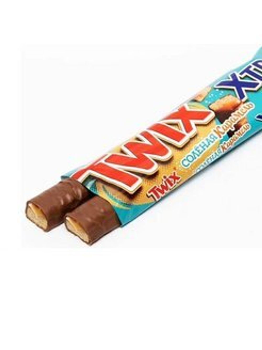 Батончик шоколадный Twix Xtra Соленая карамель 82г
